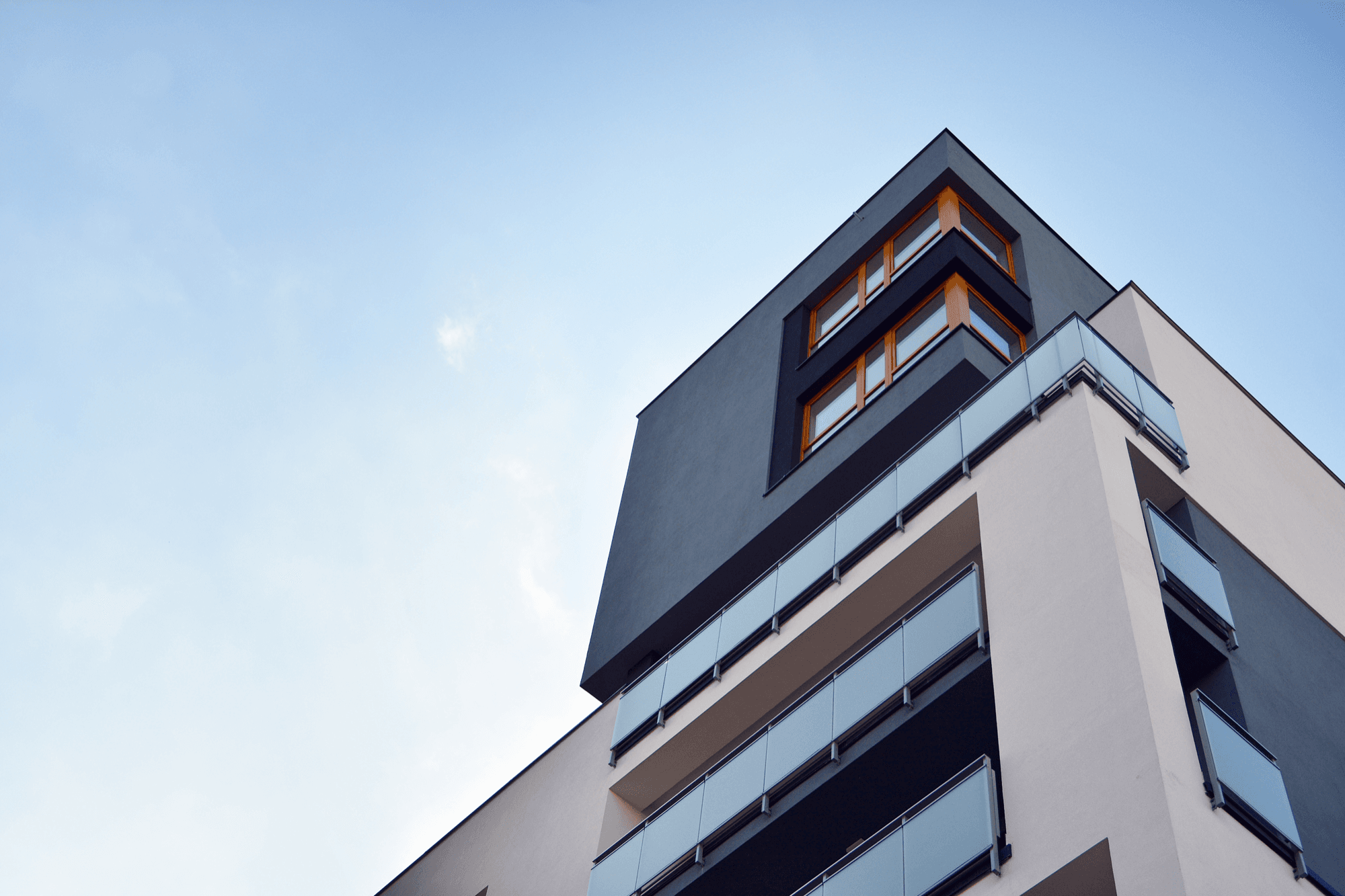 Modern apartment building.